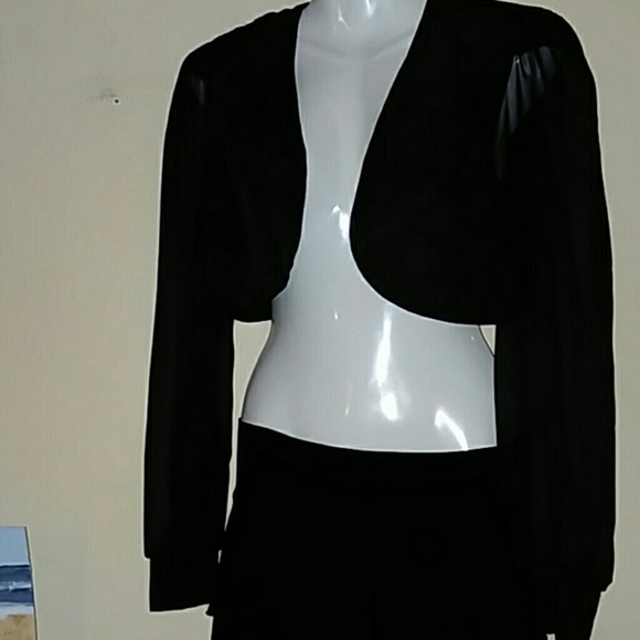 Chauncey St Jackets & Blazers - 🔔BIG SALE! Chauncey St CROP BOLERO w/Sheer L/S